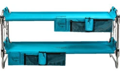 Disc-O-Bed Kid-O-Bunk Kinder Camping Stockbett Inkl. Seitentaschen Rot / Silber