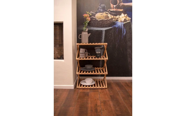 Bo-Camp Urban Outdoor Fitzroy Bambus Faltschrank 4 Fächer 4 Bo-Camp Urban Outdoor Fitzroy Bambus Faltschrank 4 Fächer – Bild 4