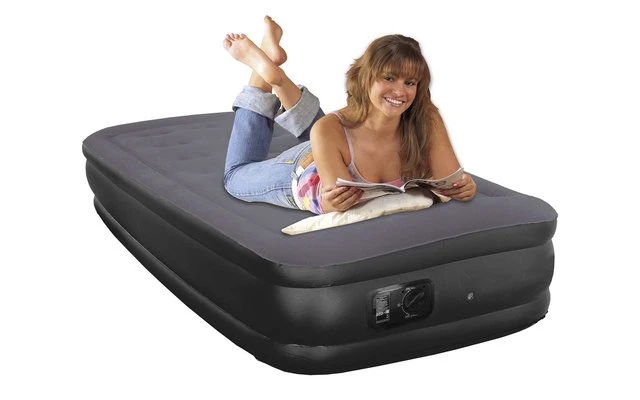 Happy People Deluxe Luftbett 196 X 97 X 47cm Grün/beige 1 Happy People Deluxe Luftbett 196 X 97 X 47cm Grün/beige