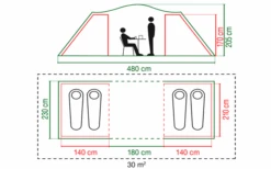 Coleman Spruce Falls 4 Tunnelzelt -Camping Gear Günstiges Camping Geschäft 629239 4441127