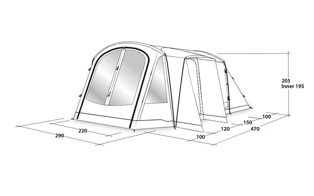 Outwell Nevada 4PE Tunnelzelt 2 Outwell Nevada 4PE Tunnelzelt – Bild 2