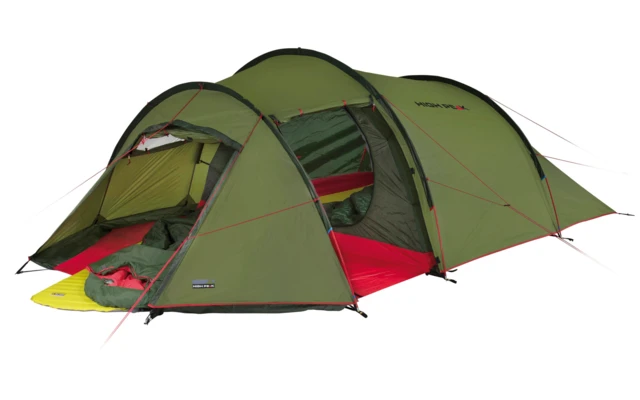 High Peak Falcon 4 LW Lightweight 4 Personen Tunnelzelt Aluminium Gestänge Olive/rot 1 High Peak Falcon 4 LW Lightweight 4 Personen Tunnelzelt Aluminium Gestänge Olive/rot