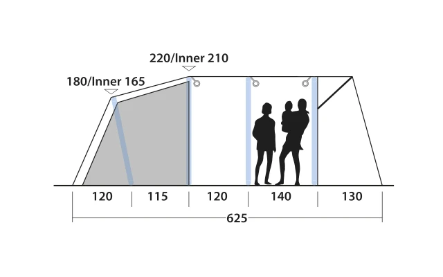 Outwell Avondale 5PA Tunnelzelt 4 Outwell Avondale 5PA Tunnelzelt – Bild 4