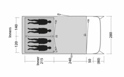 Outwell Greenwood 4 Tunnelzelt -Camping Gear Günstiges Camping Geschäft 748523 5009078