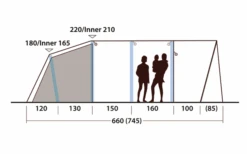 Outwell Hayward Lake 6ATC Aufblasbares Tunnelzelt 6 Personen -Camping Gear Günstiges Camping Geschäft 789692 5207240